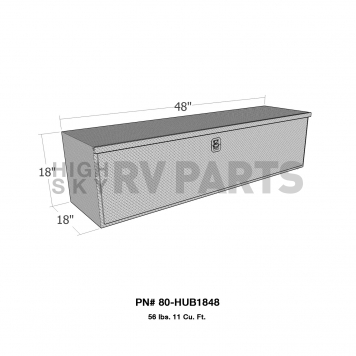 Westin Automotive Tool Box Underbed Polished Aluminum - HUB1848-1