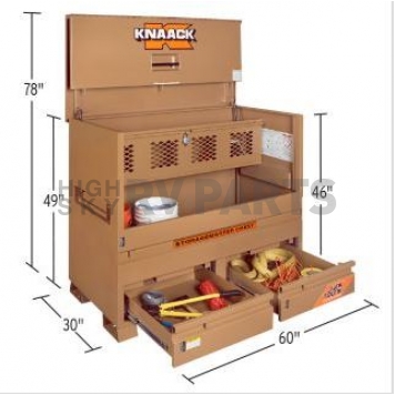 KNAACK Tool Box - Job Site Steel 43.8 Cubic Feet - 89D-2