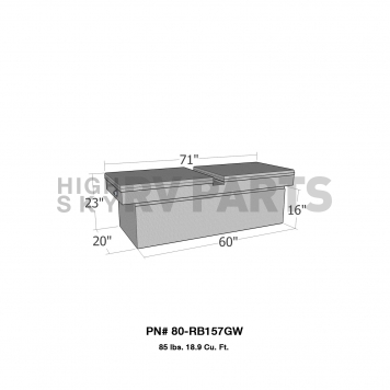 Westin Automotive Tool Box Crossover Polished Aluminum - RB157GW-1