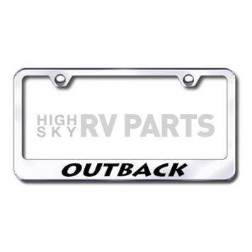 Automotive Gold License Plate Frame - Silver Stainless Steel - LFOUTEC