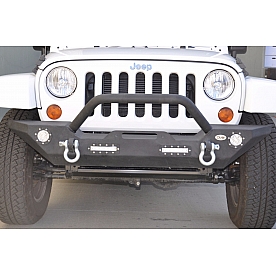 DV8 Bumper Modular Type Steel Black With 4 Flush LED Lights - FBSHTB-07
