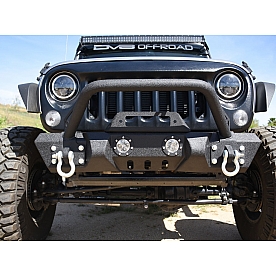 DV8 Bumper Modular Type Steel Black With 2 Round LED Lights - FBSHTB-11