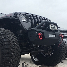 Iron Cross Bumper Gloss Powder Coated Black Steel - GP-1202