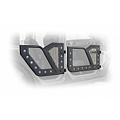 DV8 Door - Tubular And Perforated Lower Powder Coated Black And Silver Aluminum Set Of 4 - RDJL-01