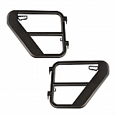 Rugged Door - Tubular Lower Half Powder Coated Black Steel Set Of 2 - 11509.14