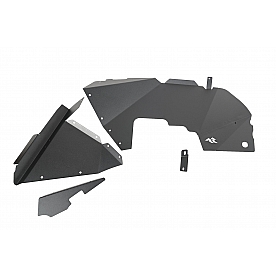Rugged Ridge Fender Well Liner Aluminum Black - Front Set Of 2 - 1161561