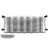 T-Rex Grille Insert - Horizontal Bar Aluminum Black Brushed - 6204933