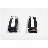 Rugged Ridge Rear Window Hinge Cover - Plastic Silver Chrome Plated Set Of 2 - 1331125