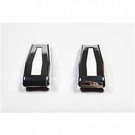 Rugged Ridge Rear Window Hinge Cover - Plastic Silver Chrome Plated Set Of 2 - 1331125
