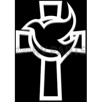 Cruiser Decal - Cross And Dove - 83503-1