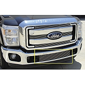 T-Rex Bumper Grille Insert Horizontal Bar Polished Silver Billet Aluminum - 25546