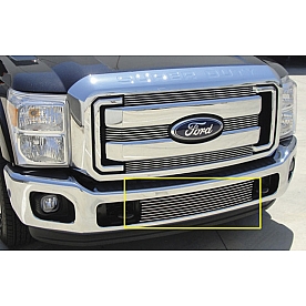 T-Rex Bumper Grille Insert Horizontal Bar Polished Silver Billet Aluminum - 25546