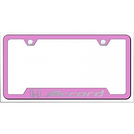 Automotive Gold License Plate Frame - Pink Stainless Steel - GFACCEP