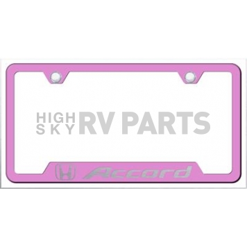 Automotive Gold License Plate Frame - Pink Stainless Steel - GFACCEP