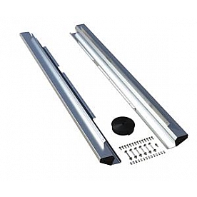 Teraflex Rocker Panel Guard - Flat Aluminum Silver Natural - 4937310