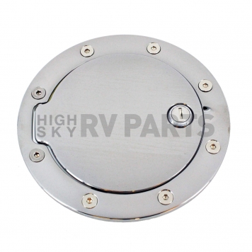 All Sales Fuel Door - Round Aluminum - 6095CL