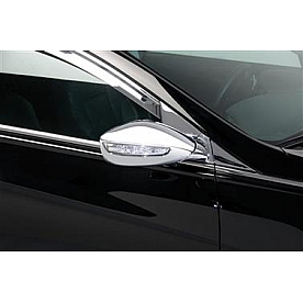 Putco Exterior Mirror Cover Driver And Passenger Side Silver ABS Plastic Set Of 2 - 401752