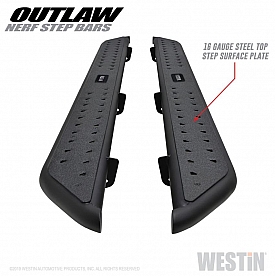 Westin Automotive Nerf Bar 2 Inch Steel Black Textured Powder Coated - 58-54165
