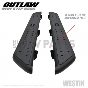 Westin Automotive Nerf Bar 2 Inch Steel Black Textured Powder Coated - 58-54165