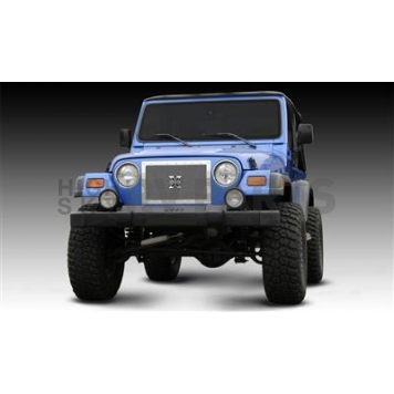 T-Rex Truck Products Grille Insert - Mesh Rectangular Polished Stainless Steel - 6714900