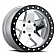 Black Rhino Wheel Crawler - 17 x 8.5 Silver With Natural Face And Black Lip - 1785CRL006135S87