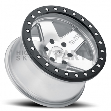 Black Rhino Wheel Crawler - 17 x 8.5 Silver With Natural Face And Black Lip - 1785CRL006135S87-2