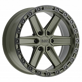 Black Rhino Wheel Henderson - 17 x 9 Olive Green With Black Lip And Bolts - 1790HDS006135N87