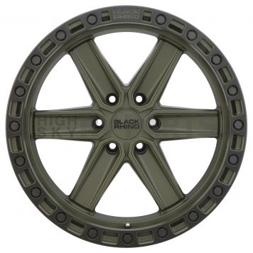 Black Rhino Wheel Henderson - 17 x 9 Olive Green With Black Lip And Bolts - 1790HDS006135N87-1