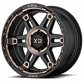 KMC Wheel 17 Inch Diameter 18 Offset Aluminum Black With Dark Tinted Single