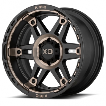 KMC Wheel 17 Inch Diameter 18 Offset Aluminum Black With Dark Tinted Single