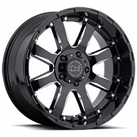 Black Rhino Wheel Sierra - 17 x 9 Black With Natural Accents - 1790SRA-25127B78