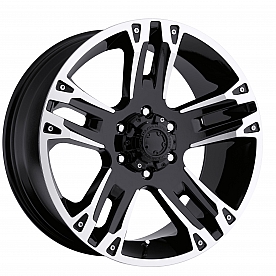 Ultra Wheel Maverick 234/235 - 17 x 8 Black With Diamond Cut Accents - 235-7863B