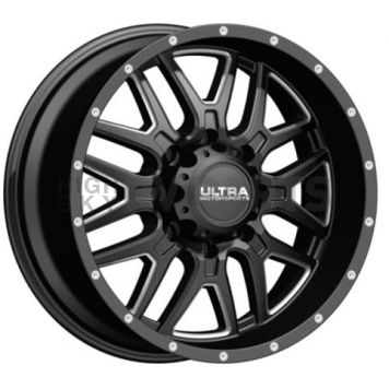 Ultra Wheel 17 Diameter 18 Offset Gloss Clear Coated With Milled Accents Single - 203-7963BM+18