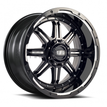 Grid Wheel GD10 - 17 x 9 Gloss Black With Natural Accents - GD1017090027M0078
