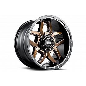 Grid Wheel GD07 - 17 x 9 Bronze With Black Lip - GD0717090027R0078