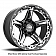 Grid Wheel GD04 - 17 x 9 Black With Natural Accents - GD0417090027G178