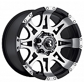 RaceLine Wheel 18 Diameter 25 Offset Aluminum Black With Natural Face Single