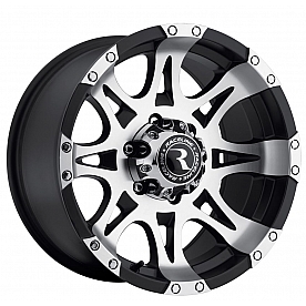 RaceLine Wheel 18 Diameter 25 Offset Aluminum Black With Natural Face Single