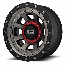 KMC Wheel 17 Inch Diameter -12 Offset Aluminum Black With Dark Tint Single