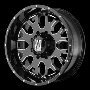 KMC Wheel 17 Inch Diameter 0 Offset Aluminum Black With Natural Accents Single