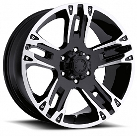 Ultra Wheel Maverick 234/235 - 18 x 9 Black With Diamond Cut Accents - 235-8963B