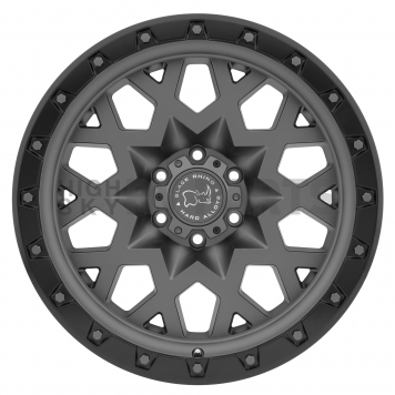 Black Rhino Wheel Sprocket - 20 x 9.5 Gun Metal With Black Lip - 2095SPK066135G87-1