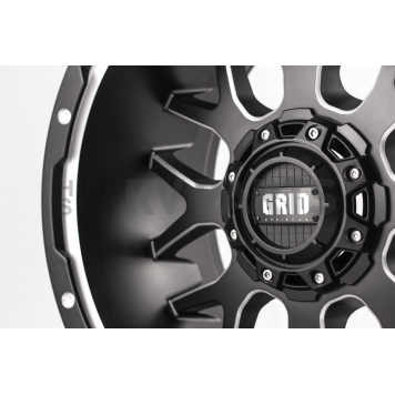 Grid Wheel GD02 - 20 x 10 Black With Natural Accents - GD0220100237F208-1