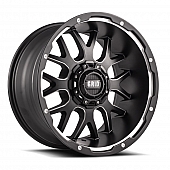 Grid Wheel GD02 - 20 x 9 Black With Natural Accents - GD0220090237F108