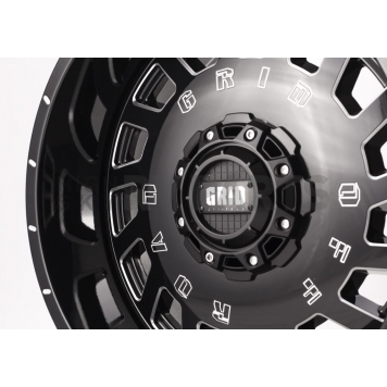 Grid Wheel GD03 - 20 x 9 Black With Natural Accents - GD0320090237M108-1