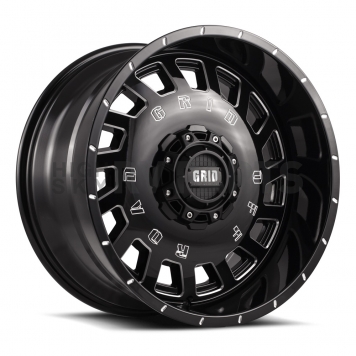 Grid Wheel GD03 - 20 x 9 Black With Natural Accents - GD0320090237M0008