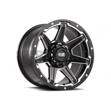 Grid Wheel GD06 - 20 x 10 Black With Natural Accents - GD0620100237M208