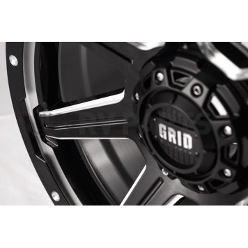 Grid Wheel GD06 - 20 x 10 Black With Natural Accents - GD0620100237M208-4