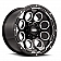 Grid Wheel GD08 - 20 x 10 Black With Natural Accents - GD0820100237M206