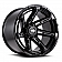 Grid Wheel GD12 - 20 x 9 Black With Natural Accents - GD1220090237M0008